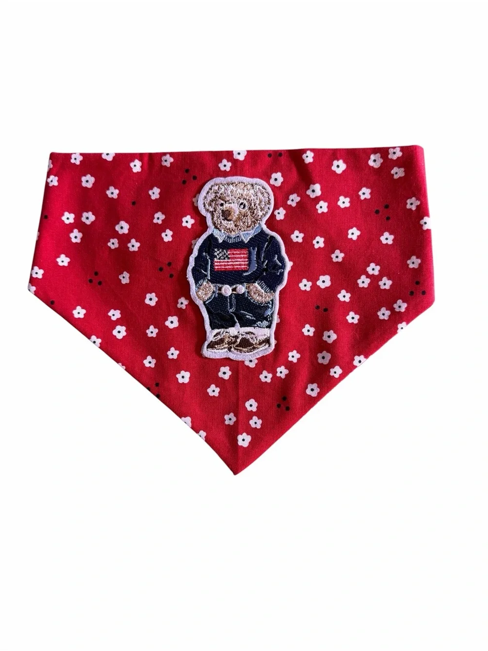Red Teddy Bear Bandana for Pets - Accessories
